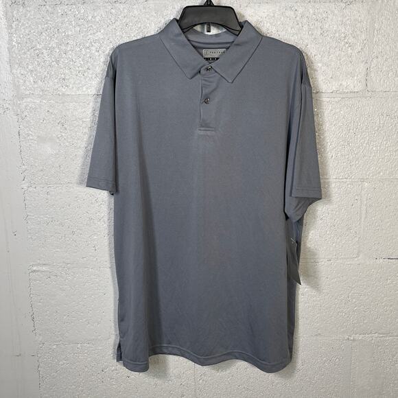 PGA Tour Men's Birdseye Textured Performance Polo Shirt Tradewinds Large - Picture 1 of 8